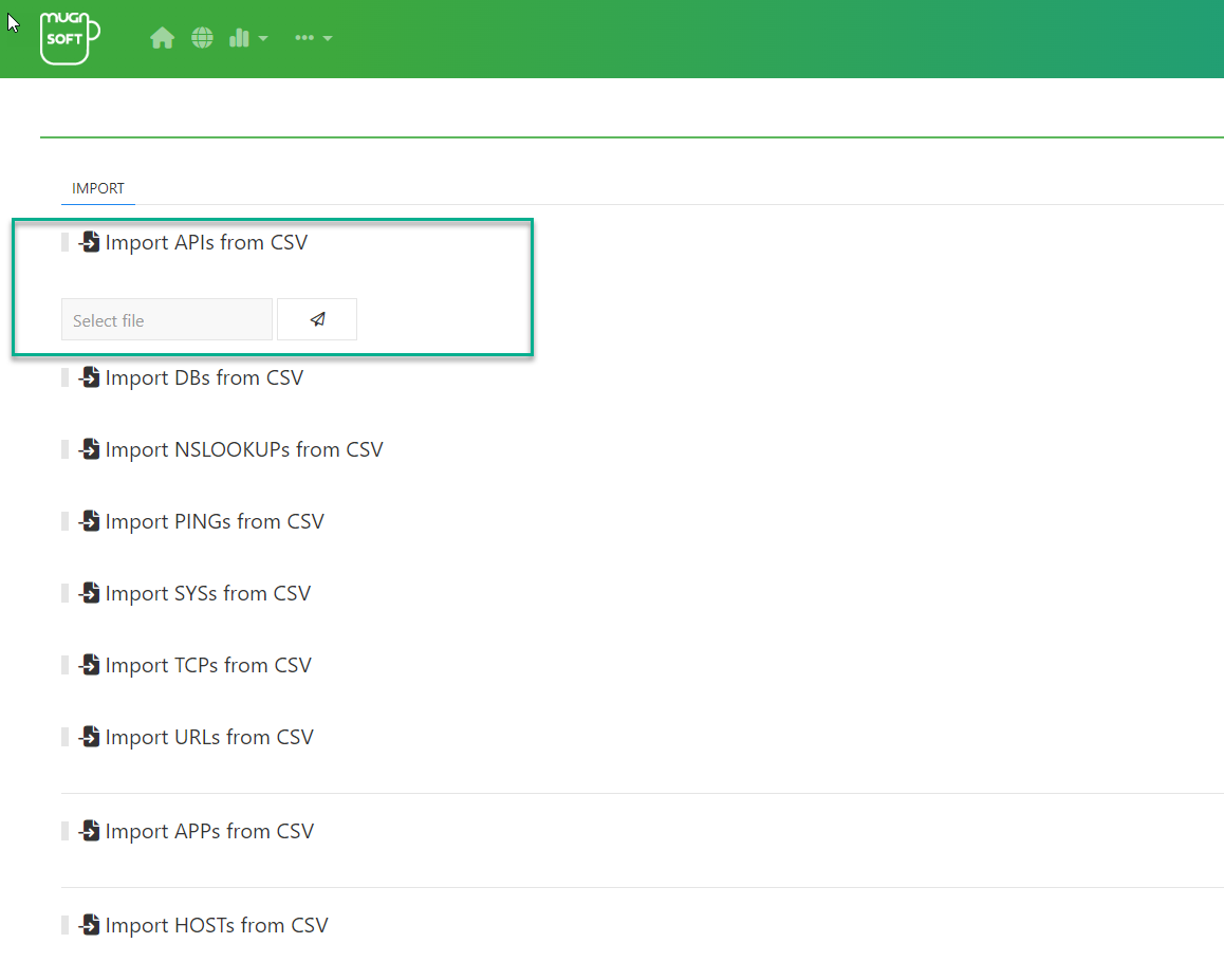 CSV file import