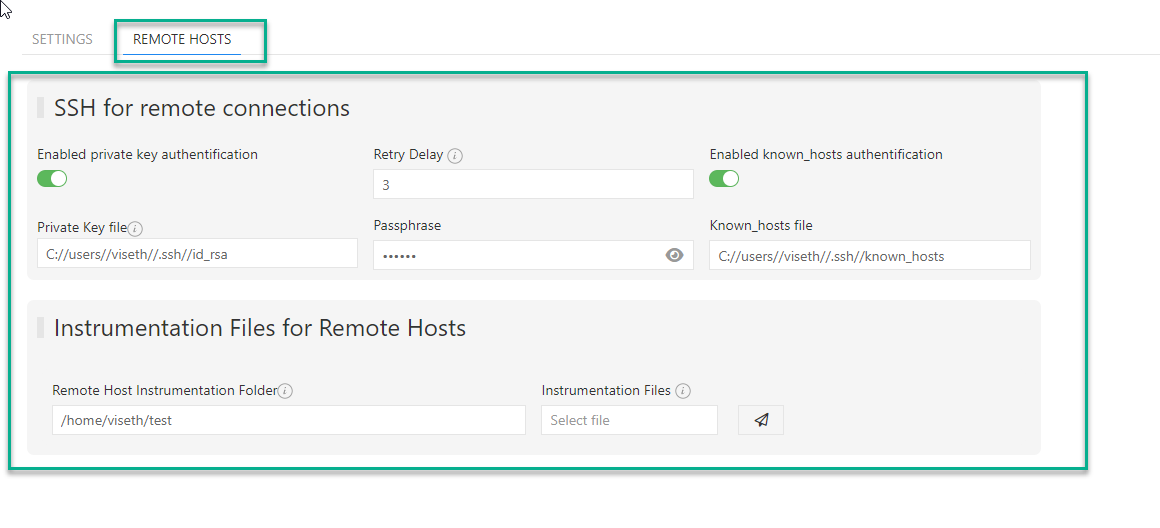 remote host monitoring link