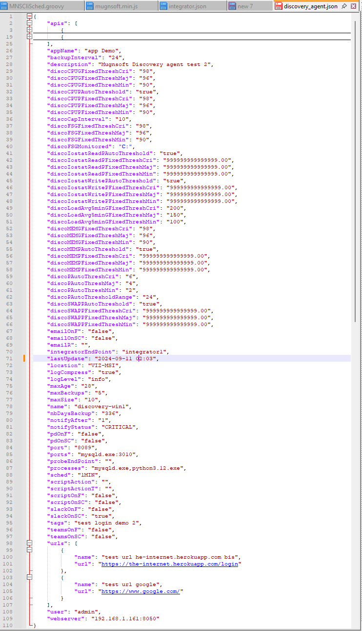 Configuration de l'agent de découverte